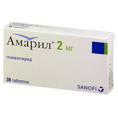 АМАРИЛ ТАБ 2МГ №30 фото в интернет-аптеке Склад Лекарств