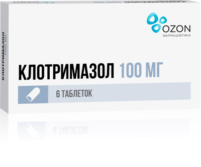 КЛОТРИМАЗОЛ ТАБ ВАГ 100МГ №6/ОЗОН/ фото в интернет-аптеке Склад Лекарств