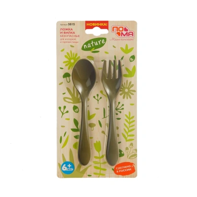 ПОМА НАБОР ЛОЖКА ВИЛКА Д/КОРМЛЕНИЯ ЗЕЛЕНЫЕ 6МЕС+ фото в интернет-аптеке Склад Лекарств