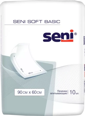СЕНИ СОФТ БЭЙСИК ПЕЛЕНКИ 90Х60СМ №10 Д фото в интернет-аптеке Склад Лекарств
