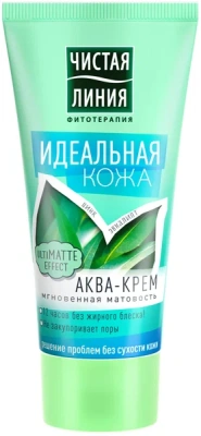 ЧИСТАЯ ЛИНИЯ АКВА-КРЕМ ИДЕАЛЬНАЯ КОЖА МАТОВОСТЬ 50МЛ фото в интернет-аптеке Склад Лекарств