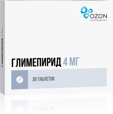 ГЛИМЕПИРИД ТАБ 4МГ №30/ОЗОН/ фото в интернет-аптеке Склад Лекарств