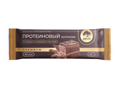 БАТОНЧИК ПРОТЕИНОВЫЙ БРАУНИ В ШОКОЛАДНОЙ ГЛАЗУРИ 40Г/ЭЙVА/ЭЙВА/ фото в интернет-аптеке Склад Лекарств