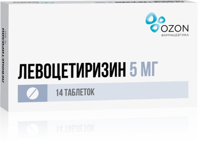 ЛЕВОЦЕТИРИЗИН ТАБ П/О 5МГ №14/ОЗОН/ фото в интернет-аптеке Склад Лекарств