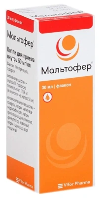 МАЛЬТОФЕР КАПЛИ 50МГ/МЛ 30МЛ фото в интернет-аптеке Склад Лекарств