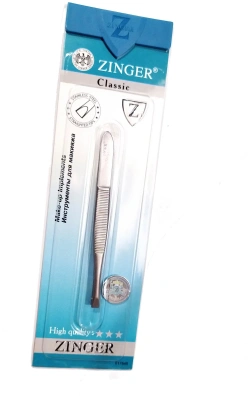 ЗИНГЕР ПИНЦЕТ B-157-FD ПРЯМОЙ (136659) СЕРЕБРО МАТОВОЕ фото в интернет-аптеке Склад Лекарств