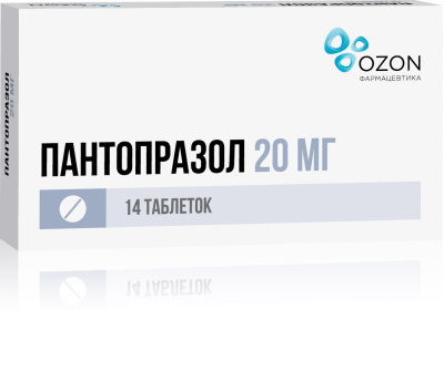 ПАНТОПРАЗОЛ ТАБ П/О 20МГ №14/ОЗОН/ фото в интернет-аптеке Склад Лекарств