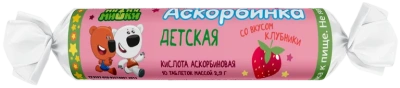 МИ-МИ-МИШКИ АСКОРБИНКА ДЕТ С САХАРОМ ТАБ ЖЕВ 2,9Г КЛУБНИКА №10/ЭКОФАРМ/ фото в интернет-аптеке Склад Лекарств