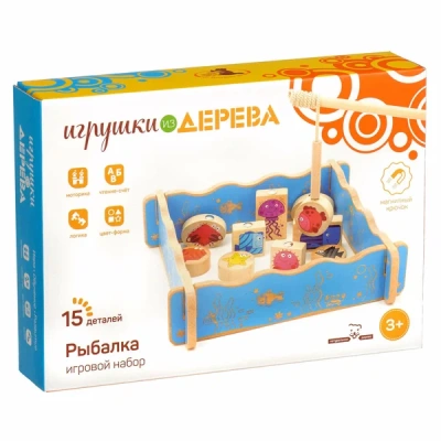 ИГРУШКА РЫБАЛКА ИГРОВОЙ НАБОР ИЗ ДЕРЕВА В/К CND-2598 фото в интернет-аптеке Склад Лекарств