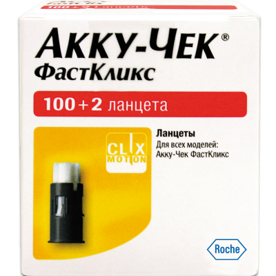 АККУ-ЧЕК ЛАНЦЕТЫ ФАСТКЛИКС №102 фото в интернет-аптеке Склад Лекарств