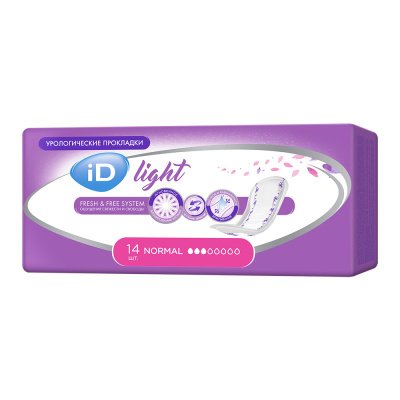 АЙДИ ЛАЙТ ПРОКЛАДКИ УРОЛОГИЧЕСКИЕ NORMAL №14 фото в интернет-аптеке Склад Лекарств