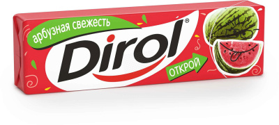 ДИРОЛ ЖЕВ РЕЗИНКА АРБУЗНАЯ СВЕЖЕСТЬ 13,6Г №10 фото в интернет-аптеке Склад Лекарств