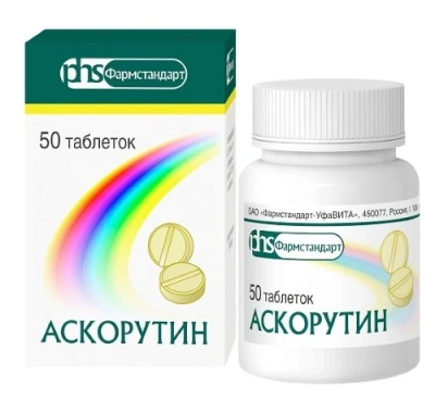 АСКОРУТИН ТАБ 50МГ+50МГ №100/ФАРМСТАНДАРТ/ фото в интернет-аптеке Склад Лекарств