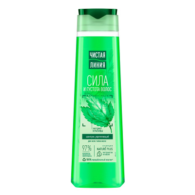 ЧИСТАЯ ЛИНИЯ ШАМПУНЬ УКРЕПЛЯЮЩИЙ КРАПИВА 400МЛ фото в интернет-аптеке Склад Лекарств