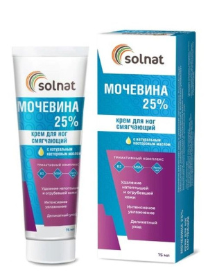 КРЕМ ДЛЯ НОГ SOLNAT СМЯГЧАЮЩИЙ МОЧЕВИНА 25% 75МЛ/НАТУРАЛЬНЫЕ МАСЛА/ фото в интернет-аптеке Склад Лекарств
