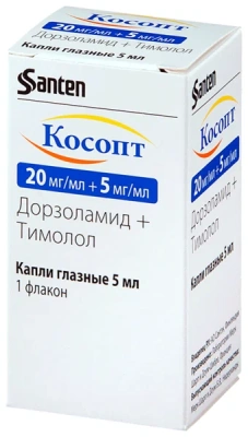 КОСОПТ КАПЛИ ГЛАЗНЫЕ 20МГ/МЛ+5МГ/МЛ 5МЛ фото в интернет-аптеке Склад Лекарств