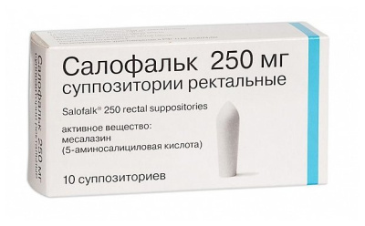 САЛОФАЛЬК СУПП РЕКТ 250МГ №10 фото в интернет-аптеке Склад Лекарств