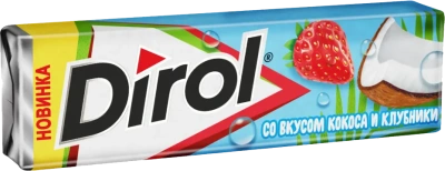 ДИРОЛ ЖЕВ РЕЗИНКА ВАЙТ КОКОС КЛУБНИКА 13,6Г №10 фото в интернет-аптеке Склад Лекарств