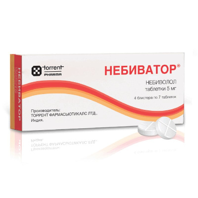 НЕБИВАТОР ТАБ 5МГ №28 фото в интернет-аптеке Склад Лекарств