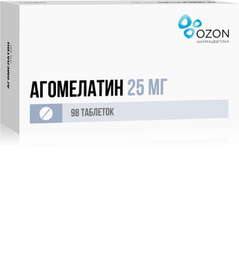 АГОМЕЛАТИН ТАБ П/О 25МГ №98/ОЗОН/ фото в интернет-аптеке Склад Лекарств