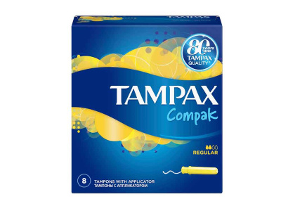 ТАМПАКС ТАМПОНЫ КОМПАК РЕГУЛЯР ПЛЮС С АППЛИК №8 фото в интернет-аптеке Склад Лекарств