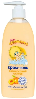 МОЕ СОЛНЫШКО КРЕМ-ГЕЛЬ ДЛЯ КУПАНИЯ И ДУША ДЕТ АБРИКОСОВЫЙ ОСТРОВ 400МЛ фото в интернет-аптеке Склад Лекарств