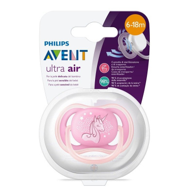 АВЕНТ ПУСТЫШКА СИЛИКОНОВАЯ ОРТОДОНТ. ULTRA AIR С ЩИТКОМ-НАГУБНИКОМ КОЛЬЦОМ-ДЕРЖ. С ФУТЛЯРОМ Д/ДЕТЕЙ C 18МЕС.№2 SCF349/12 фото в интернет-аптеке Склад Лекарств