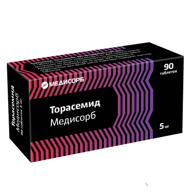 ТОРАСЕМИД ТАБ 5МГ №90/МЕДИСОРБ/ фото в интернет-аптеке Склад Лекарств