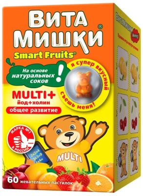 ВИТАМИШКИ МУЛЬТИ + ЙОД + ХОЛИН ПАСТИЛКИ ЖЕВ №60 фото в интернет-аптеке Склад Лекарств