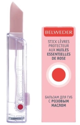БЕЛЬВЕДЕР БАЛЬЗАМ ДЛЯ ГУБ С РОЗОВЫМ МАСЛОМ 4Г фото в интернет-аптеке Склад Лекарств