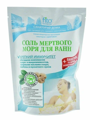 СОЛЬ Д/ВАНН МЕРТВОГО МОРЯ КРЕПК ИММУНИТЕТ 530Г/ФИТОКОСМЕТИК/ фото в интернет-аптеке Склад Лекарств