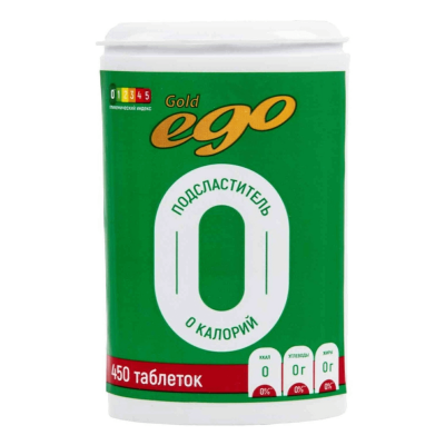 ЭГО ГОЛД 450 ПОДСЛАСТИТЕЛЬ/ЗАМЕНИТЕЛЬ/САХАРА ТАБ №450 фото в интернет-аптеке Склад Лекарств