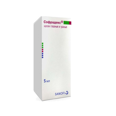 СОФРАДЕКС КАПЛИ ГЛАЗНЫЕ УШНЫЕ 5МЛ фото в интернет-аптеке Склад Лекарств