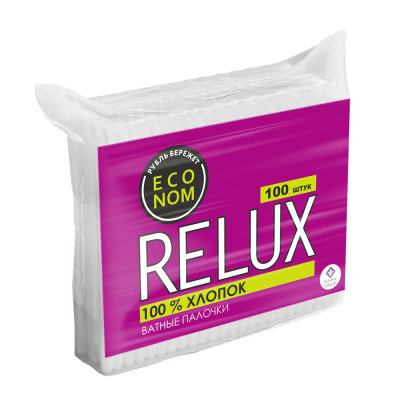 РЕЛЮКС ПАЛОЧКИ ВАТНЫЕ ПАКЕТ N100 фото в интернет-аптеке Склад Лекарств