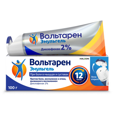 ВОЛЬТАРЕН ЭМУЛЬГЕЛЬ 2% 100Г фото в интернет-аптеке Склад Лекарств