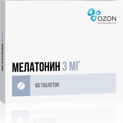 МЕЛАТОНИН ТАБ П/О 3МГ №60/ОЗОН/ фото в интернет-аптеке Склад Лекарств