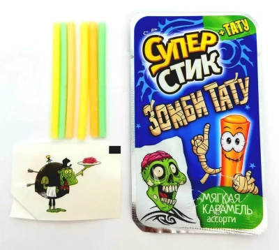 КАРАМЕЛЬ МЯГКАЯ СУПЕР СТИК С ТАТУ ЗОМБИ КАНДИ КЛАБ 5Г №40 Д фото в интернет-аптеке Склад Лекарств