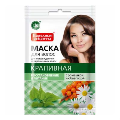 МАСКА Д/ВОЛОС КРАПИВНАЯ С РОМАШКОЙ И ОБЛЕПИХОЙ 30МЛ фото в интернет-аптеке Склад Лекарств