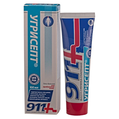911 ГЕЛЬ ДЛЯ ЛИЦА УГРИСЕПТ 100МЛ/ТВИНС ТЭК/ фото в интернет-аптеке Склад Лекарств
