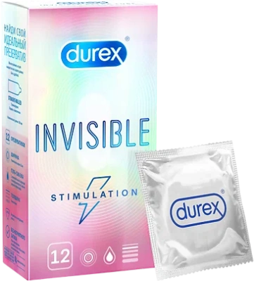 ПРЕЗЕРВАТИВЫ ДЮРЕКС INVISIBLE STIMULATION №12 фото в интернет-аптеке Склад Лекарств