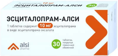 ЭСЦИТАЛОПРАМ ТАБ П/П/О 10МГ №30/АЛСИ ФАРМА/ фото в интернет-аптеке Склад Лекарств