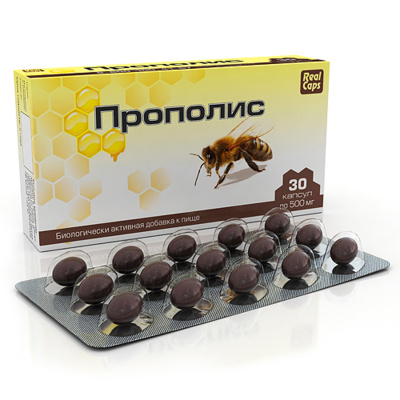 ПРОПОЛИС КАПС 500МГ №30 /РЕАЛКАПС / фото в интернет-аптеке Склад Лекарств