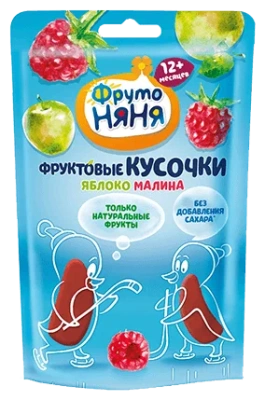 ФРУТОНЯНЯ ФРУКТОВЫЕ КУСОЧКИ ЯБЛОКО МАЛИНА 12МЕС+ 15Г фото в интернет-аптеке Склад Лекарств
