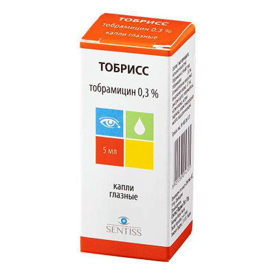 ТОБРИСС КАПЛИ ГЛАЗНЫЕ 0,3% 5МЛ фото в интернет-аптеке Склад Лекарств