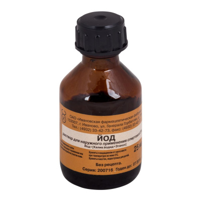 ЙОД Р-Р СПИРТ 5% ФЛ 25МЛ/ИВАНОВСКАЯ/ фото в интернет-аптеке Склад Лекарств