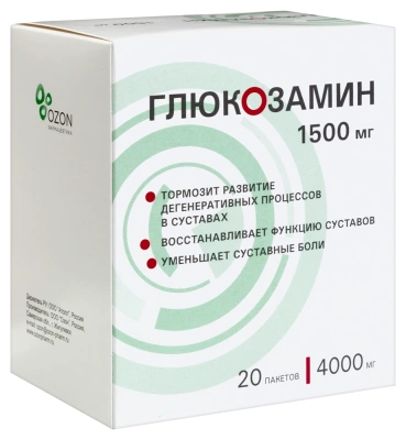 ГЛЮКОЗАМИН ПОР Д/Р-РА ВНУТРЬ 1,5Г №20/ОЗОН/ фото в интернет-аптеке Склад Лекарств