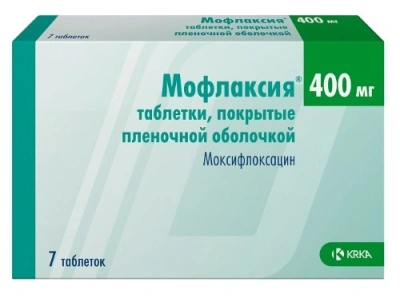 МОФЛАКСИЯ ТАБ П/О 400МГ №7 фото в интернет-аптеке Склад Лекарств