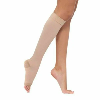 ЧУЛОК КОМПР ДО КОЛЕНА 3КЛ КРУГЛОВЯЗ Б/МЫСКА ИКРОНОЖ МЫШЦА 44-49СМ БЕЖЕВЫЙ Р6 фото в интернет-аптеке Склад Лекарств