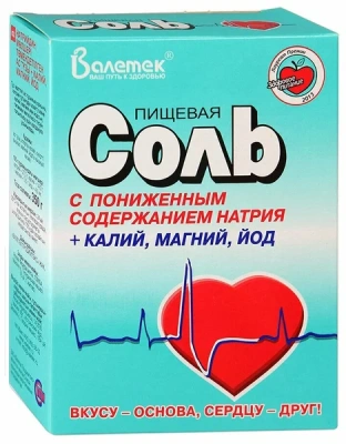 СОЛЬ ПИЩЕВАЯ С ПОНИЖ СОД НАТРИЯ +КАЛИЙ МАГНИЙ ЙОД 350Г фото в интернет-аптеке Склад Лекарств