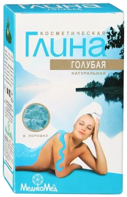 ГЛИНА КОСМЕТИЧ ГОЛУБАЯ 100Г/МЕДИКОМЕД/ фото в интернет-аптеке Склад Лекарств